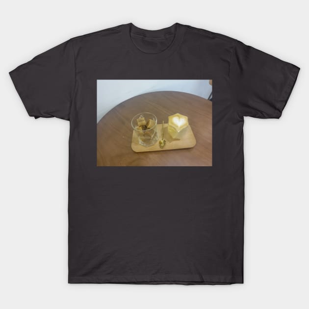 Flat white with coffee cubes T-Shirt by Stephfuccio.com